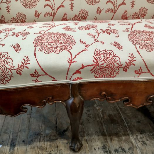 Late C18TH walnut Italian settee