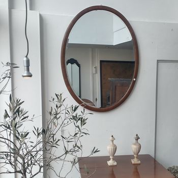 Antique large oval mirror (103x79cms)