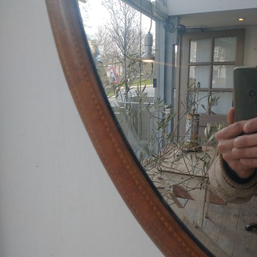 Antique large oval mirror (103x79cms)