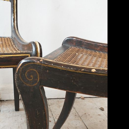 Regency painted chairs