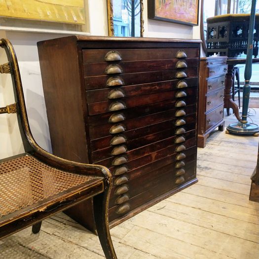 Antique bank of drawers