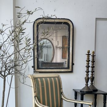 Antique painted French shabby mirror