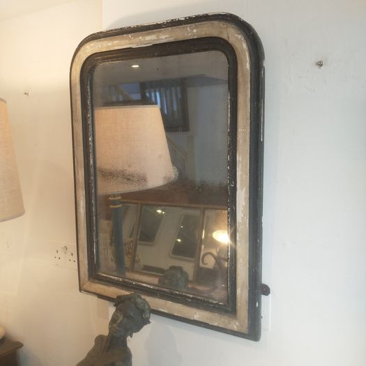 Antique painted French shabby mirror