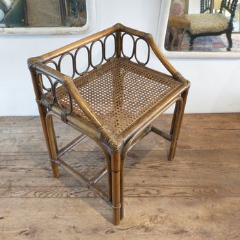 70s Angrave's bamboo and cane stool