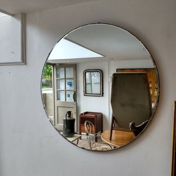 1920s large round mirror