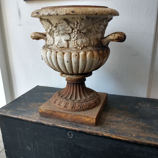 Antique iron urn