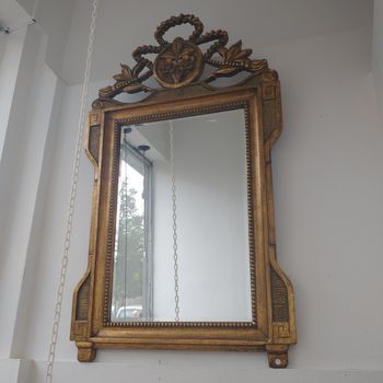 Large gilt French mirror