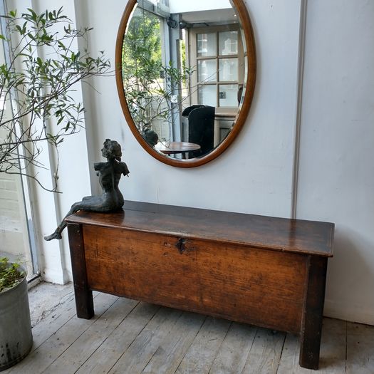 C17TH oak n elm sword chest