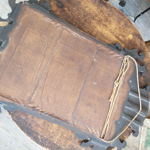 Georgian walnut fret mirror