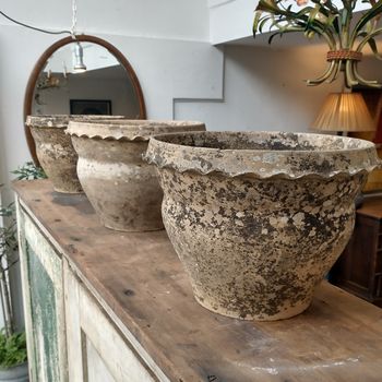 Mid century terracotta planters / pots