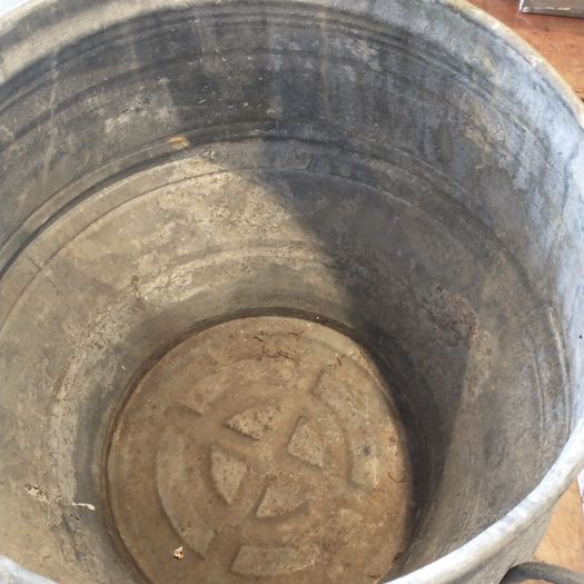 French galvanised zinc planter- old