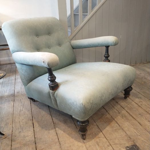 Large antique Howard & Sons type armchair