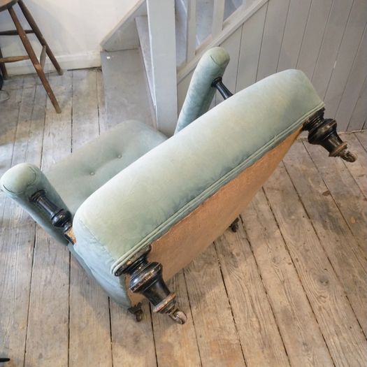 Large antique Howard & Sons type armchair