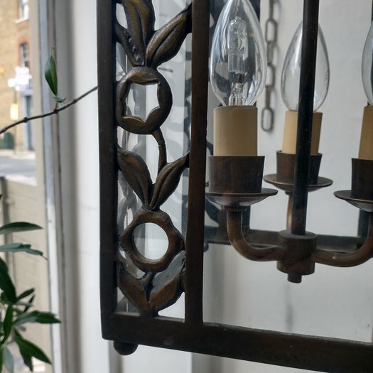 Bronze electrolier lantern