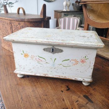 Swedish C19th painted pine chest