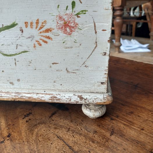 Swedish C19th painted pine chest