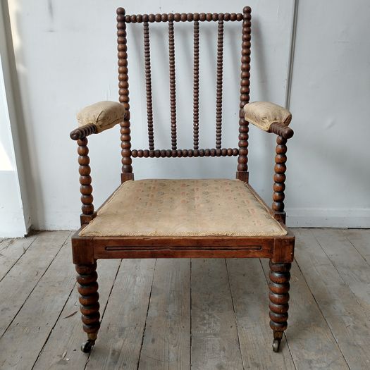 Antique bobbin armchair