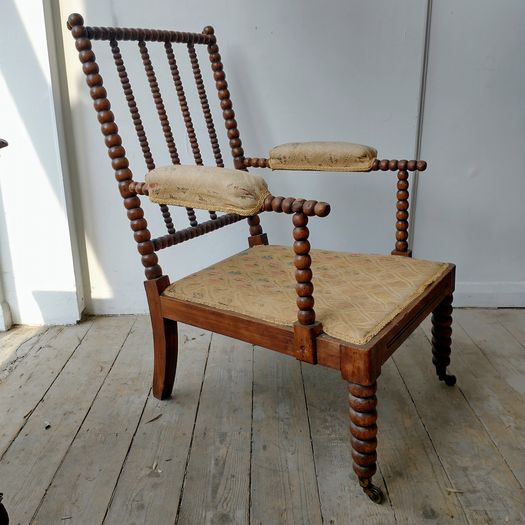 Antique bobbin armchair