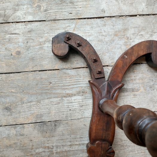 Large X frame antique stool