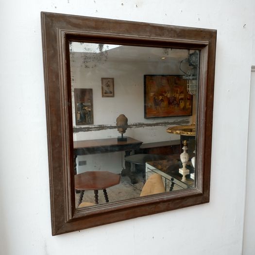 Simple antique  almost square mirror
