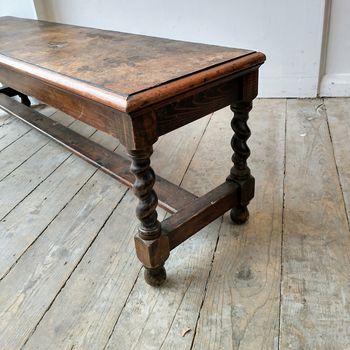Antique country house hall bench