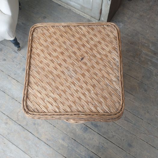 1950s weaved cane side table