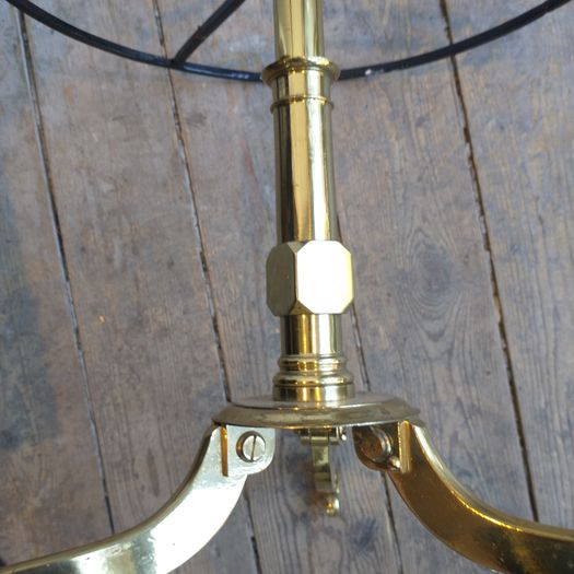 Mid century marble & polished brass drinks table