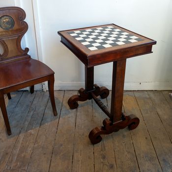 Antique Regency chess table