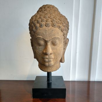 Large carved stone Buddha statue