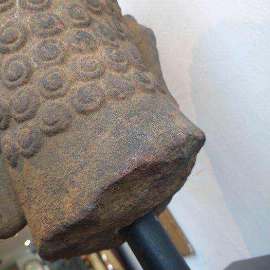 Large carved stone Buddha statue