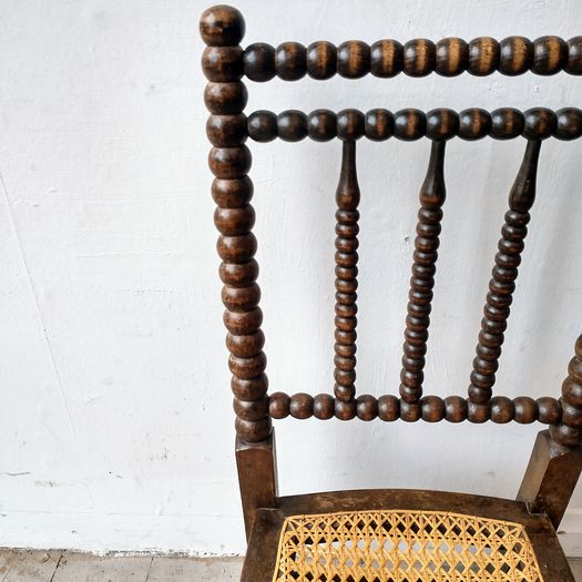 Antique bobbin slipper chair