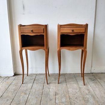 Pair French bedside tables