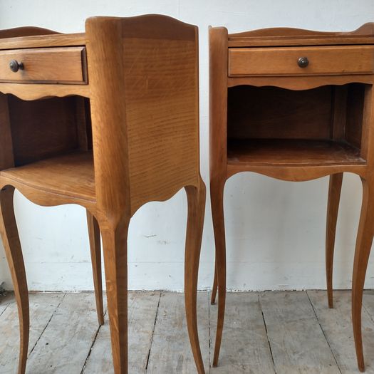 Pair French bedside tables