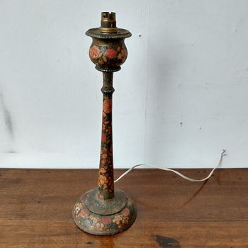 Early C20TH Kashmiri decorated lamp