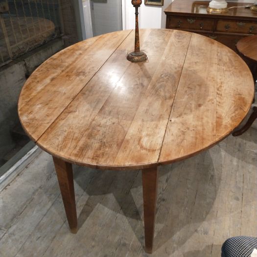 French fruitwood large oval farmhouse table