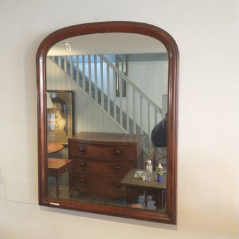 Smallish antique arch top mirror
