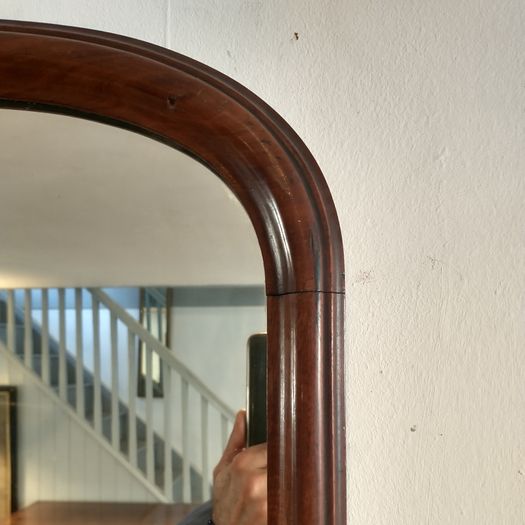 Smallish antique arch top mirror