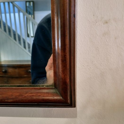 Smallish antique arch top mirror