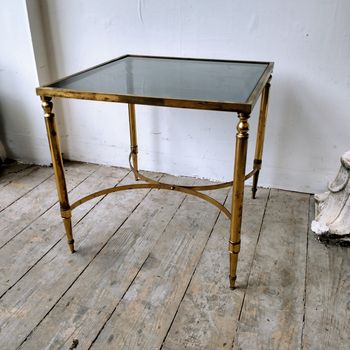 50s French brass side table