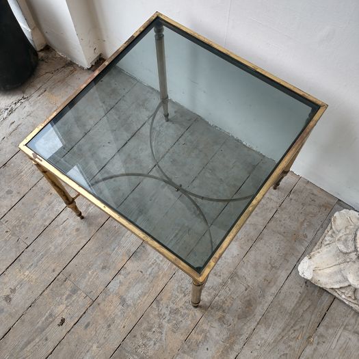 50s French brass side table