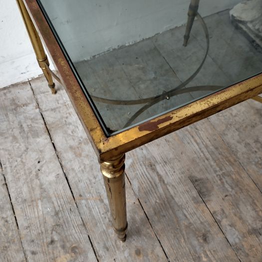 50s French brass side table