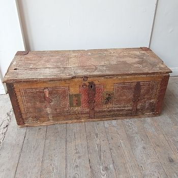Scandi antique painted chest