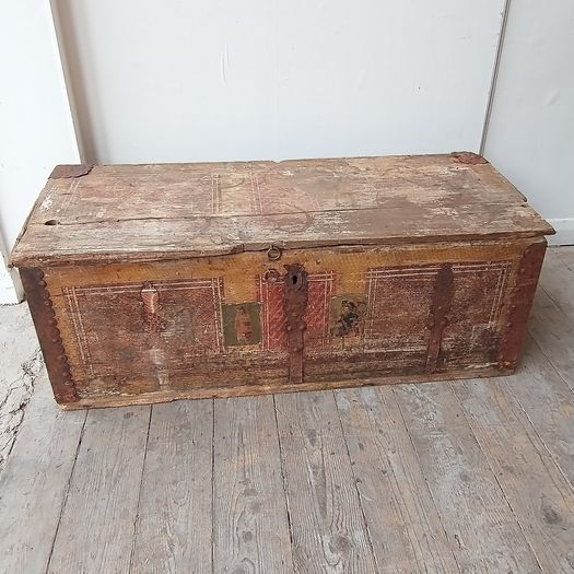 Scandi antique painted chest