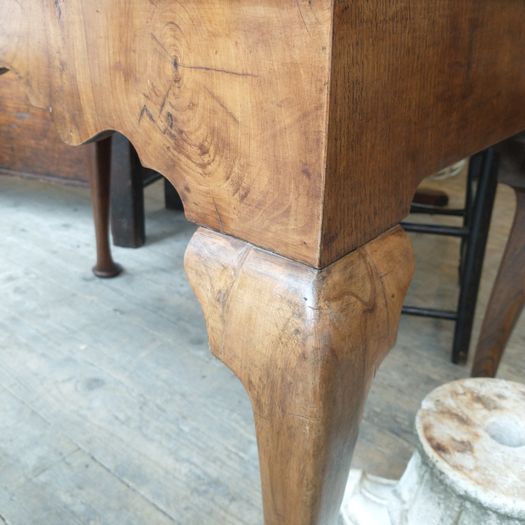 George II mid C18th burr walnut chest on stand