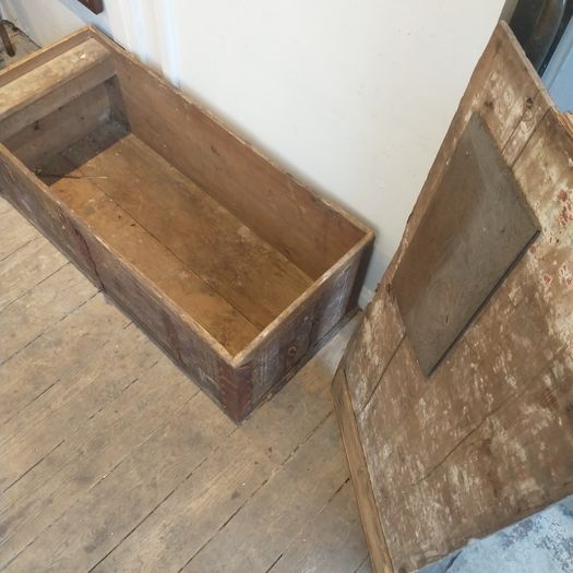 Scandi antique painted chest