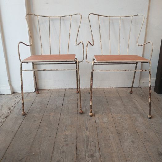 Pair Ernest Race 1950s Antelope chairs