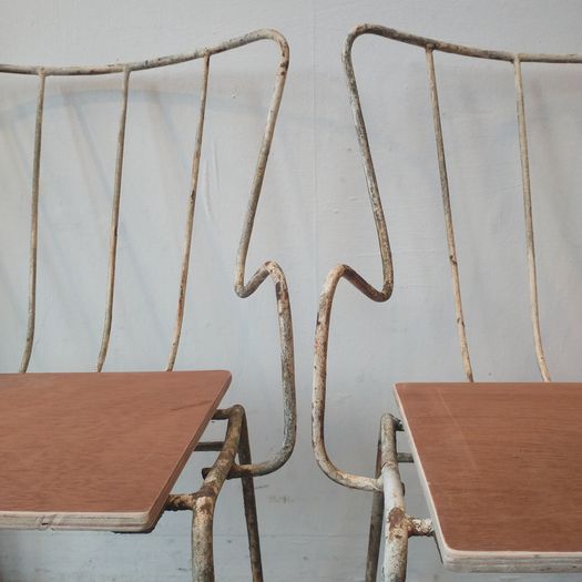 Pair Ernest Race 1950s Antelope chairs