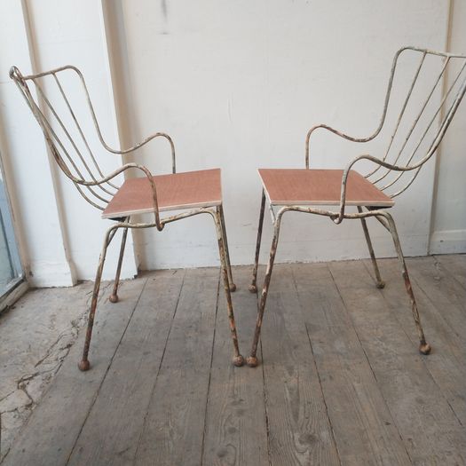 Pair Ernest Race 1950s Antelope chairs
