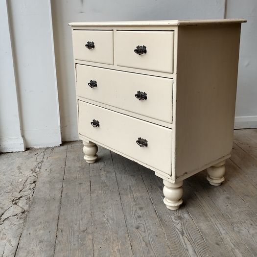 Georgian painted pine chest drawers