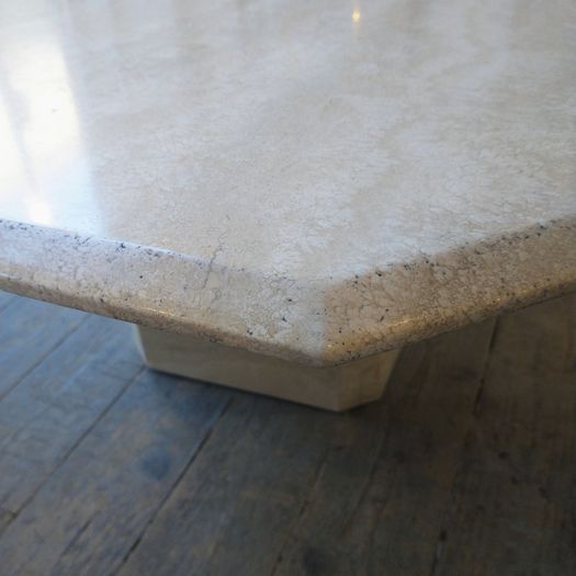 Mid century travertine marble low table
